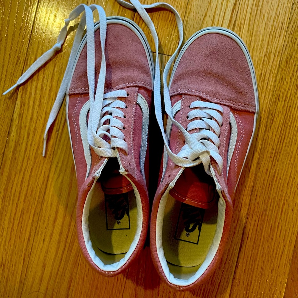 Rose suede Vans sneakers 7.5